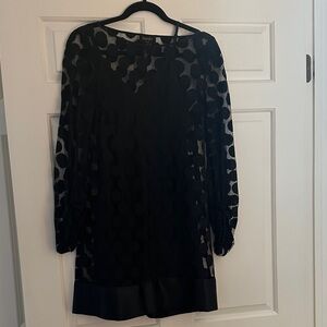 Laundry By Shelli Segal Black Long Sleeve Dress